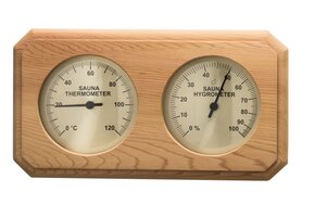 Thermo-Hygrometer Red ceder horizontaal 255x140mm
