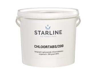 Starline chloortabs chloortabletten 200 grams 5 Kg
