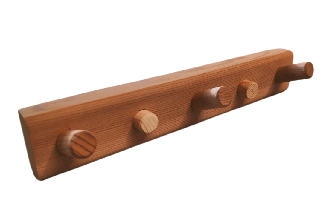 Kapstok 3-haaks model hout