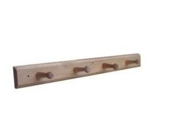 Kapstok 4-haaks model hout