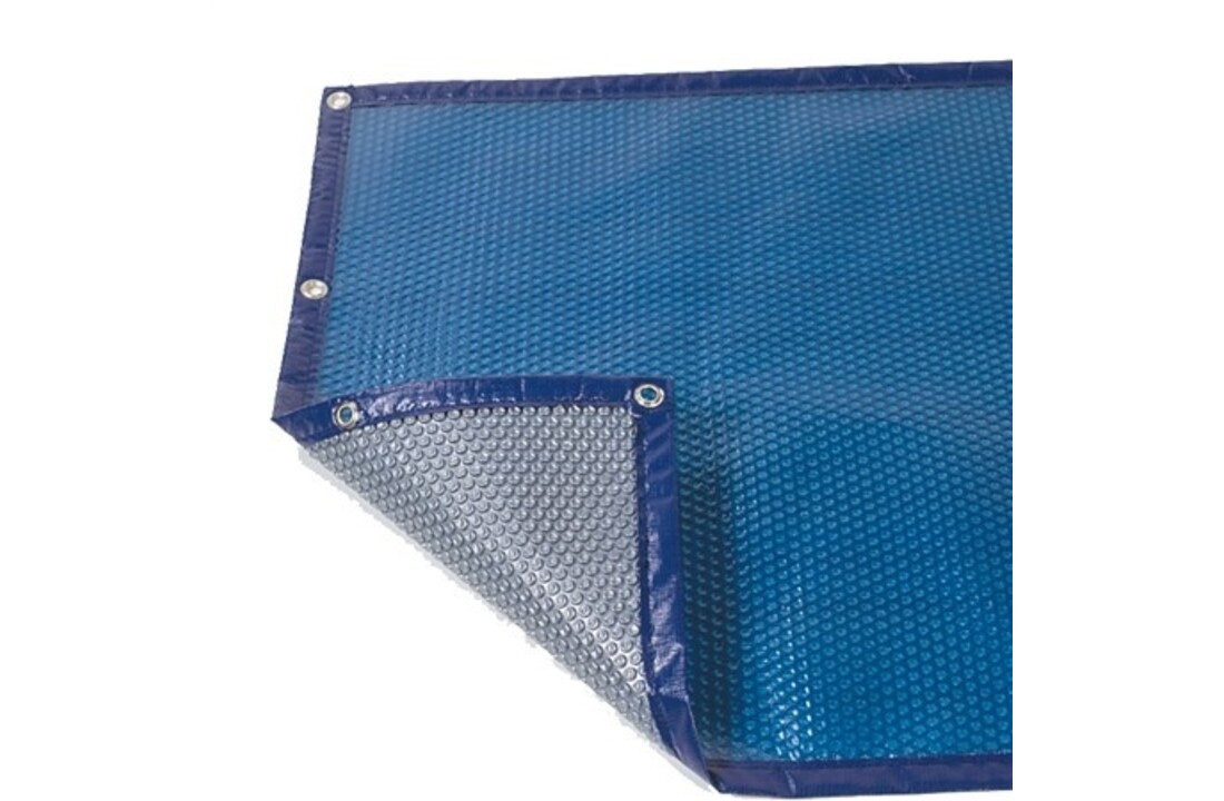 Zomerafdekking Quatro 400 micron Blauw/Zilver - A vorm