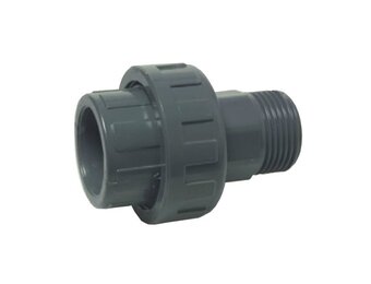 PVC KOPPELING 50mm x 1 1/2'' Buitendraad PN10