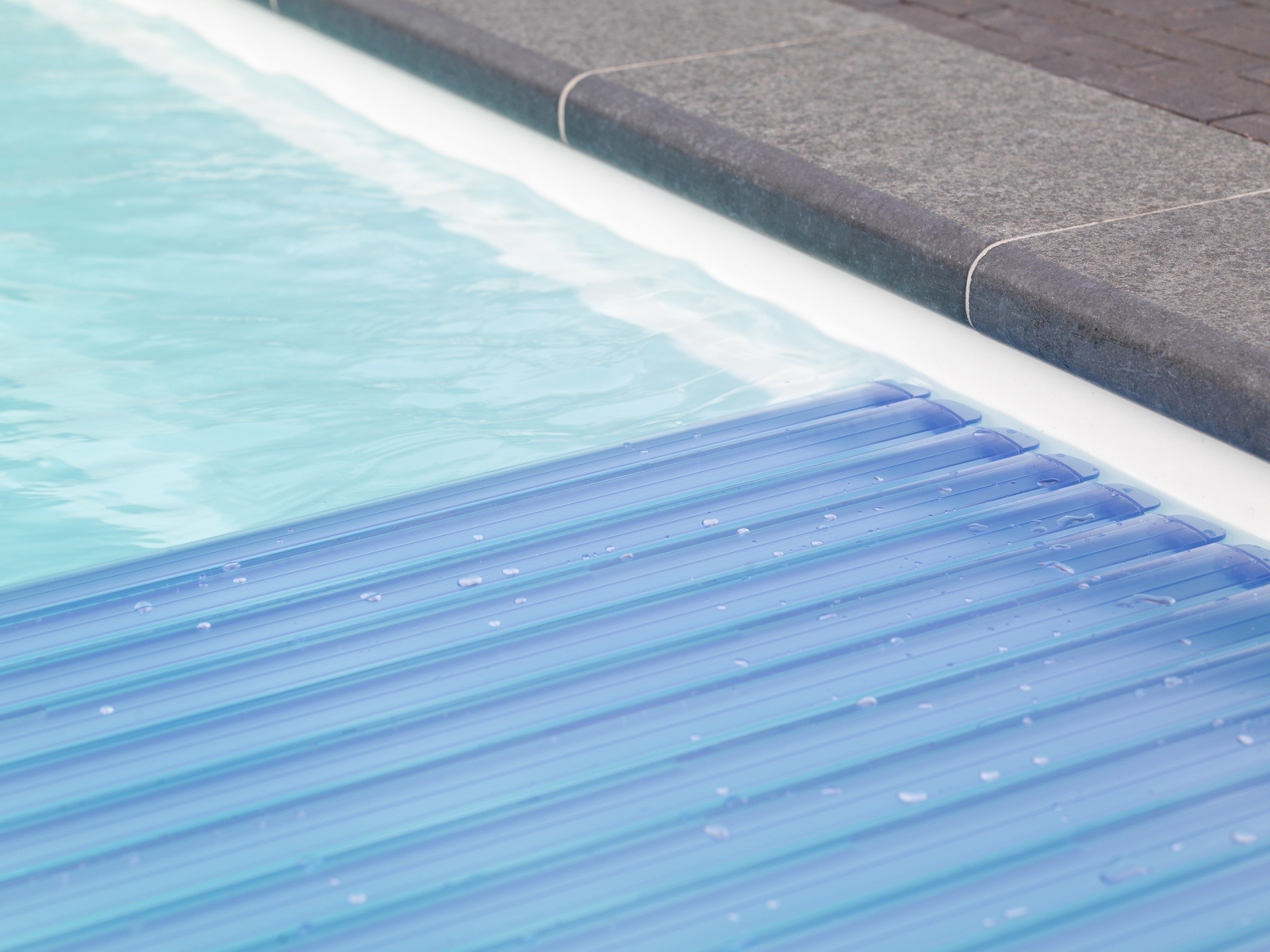 Roldeck PVC50 Lamellen transparant blauw