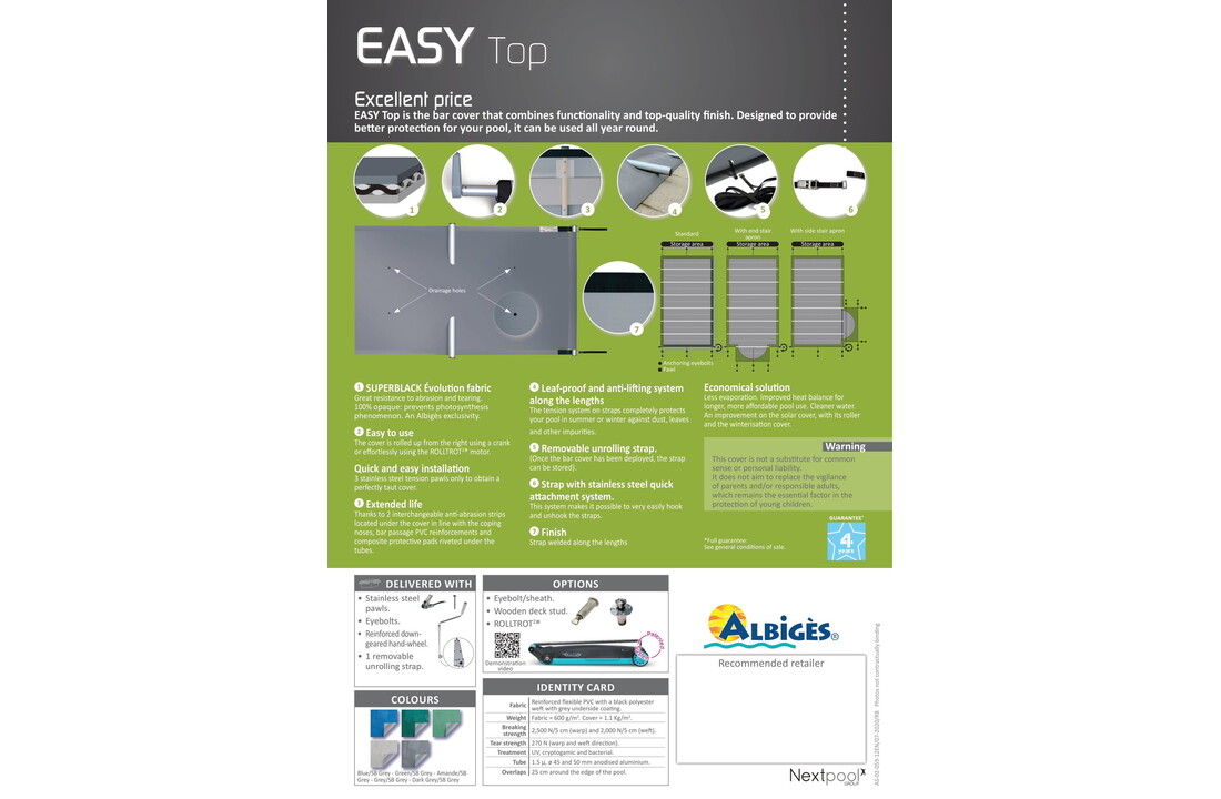 Easy Top Zwembad Veiligheids Afdekking