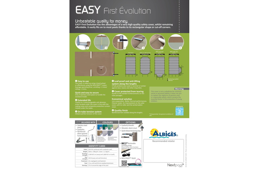 Easy First Evolution Veiligheids Zwembad Afdekking