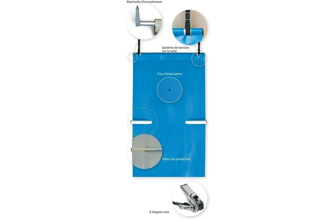 Easy Light Veiligheids Zwembad Afdekking Blauw/Ivoor