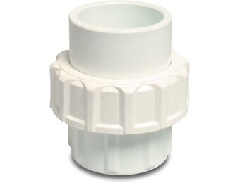 Verbindingskoppeling wit 1 1/2" 16 bar
