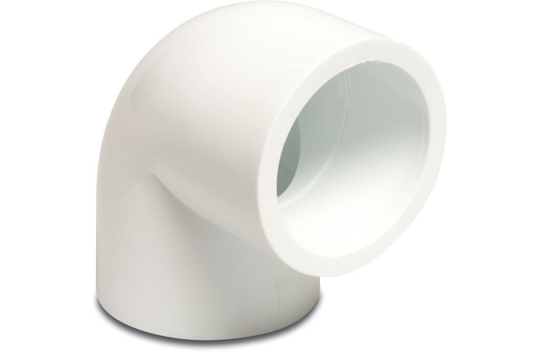 Knie 90° wit 1 1/2" 16 bar
