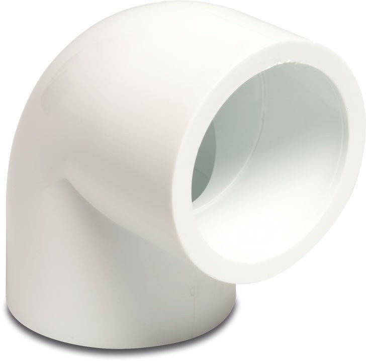 Knie 90° wit 1 1/2" 16 bar