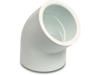 Knie 45° wit 1 1/2" 16 bar