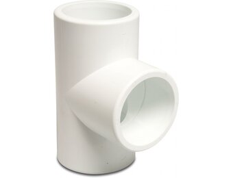 T-stuk 90° wit 1 1/2" 16 bar