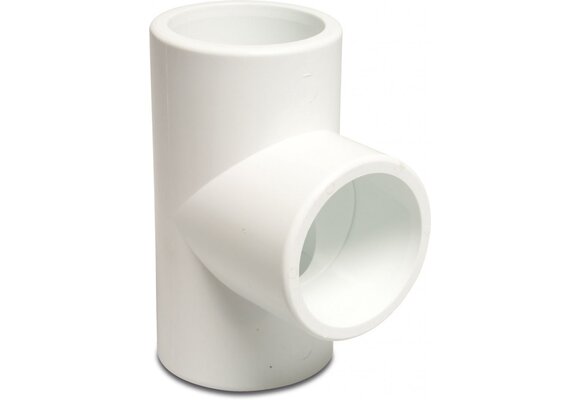 T-stuk 90° wit 1 1/2" 16 bar