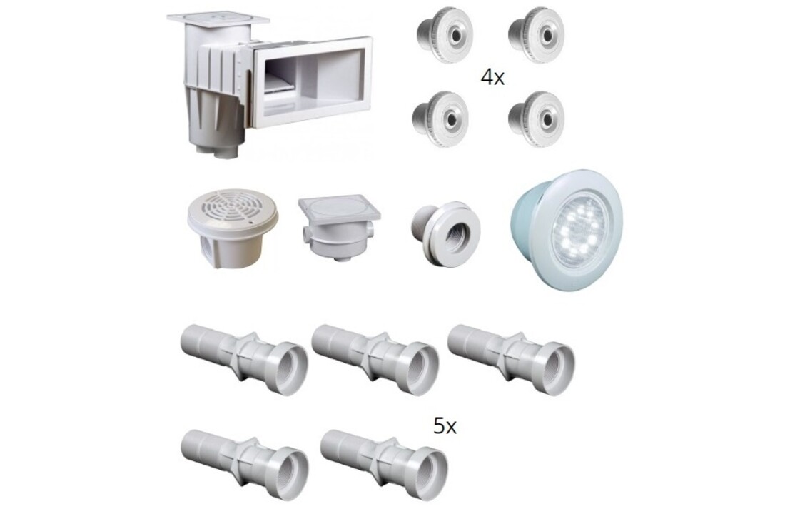 Set Inbouwdelen Hayward Voor Folie Zwembaden Tot 3x5 meter