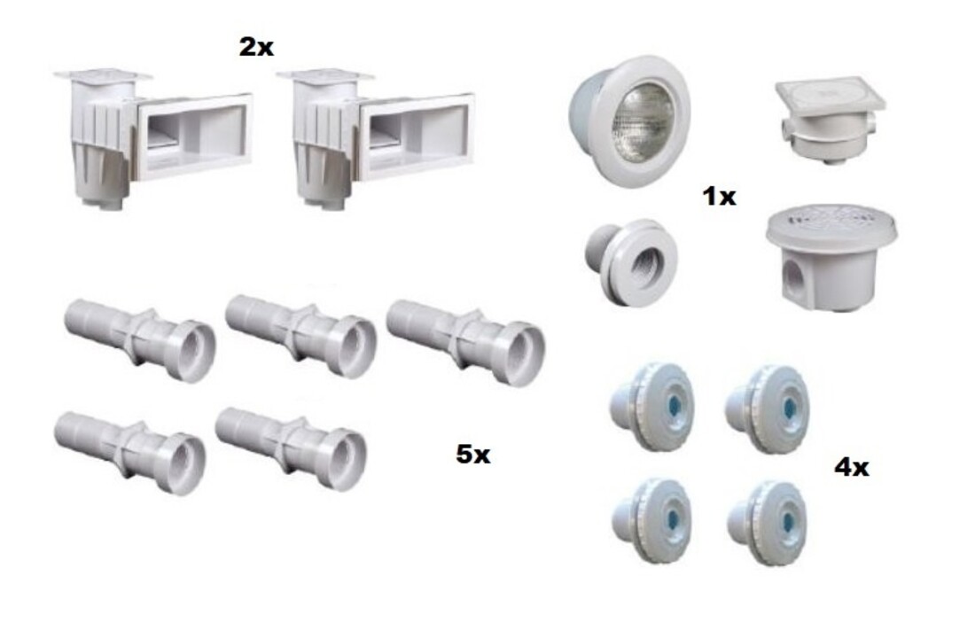 Set Inbouwdelen Hayward Voor Folie Zwembaden Tot 3,5x7 meter