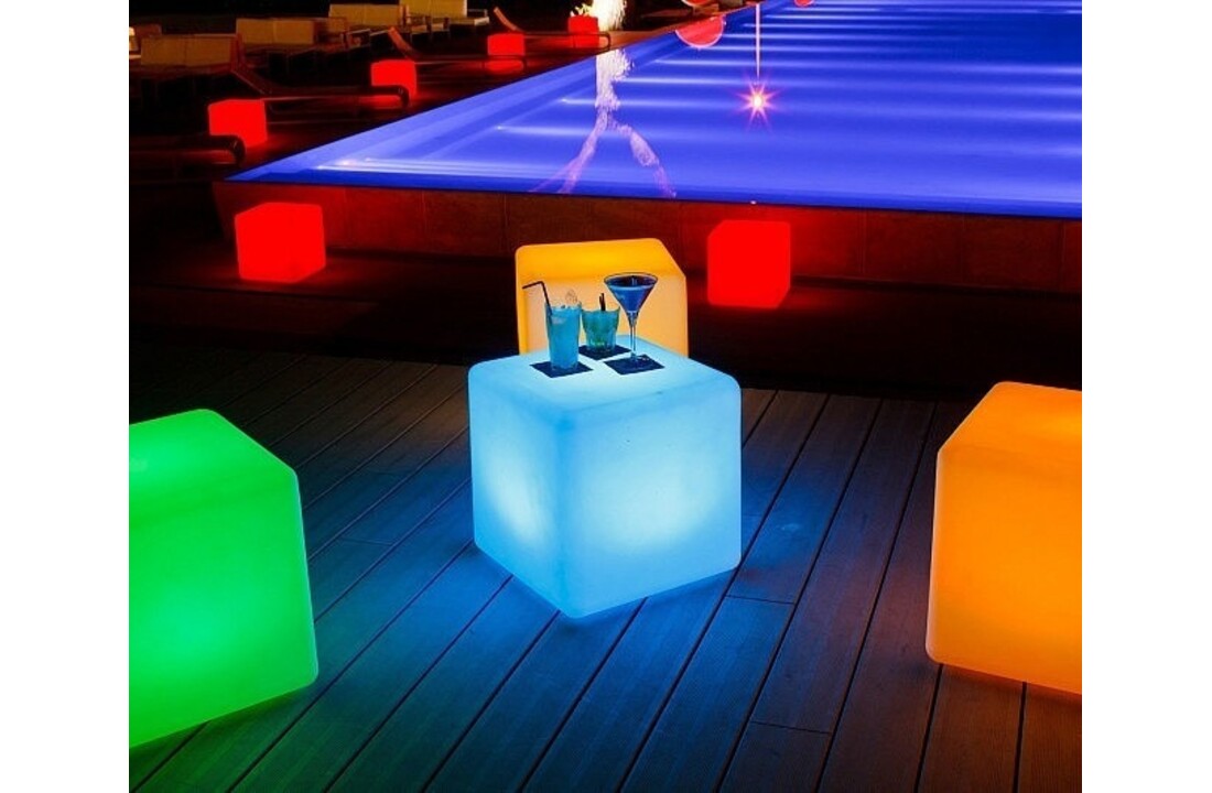 Lichtgevende Kubustafel - RGB LED