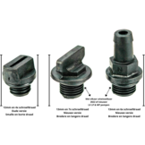 LX Pomphuis Aftapplug Ontluchtingsnippel 12 - 13mm