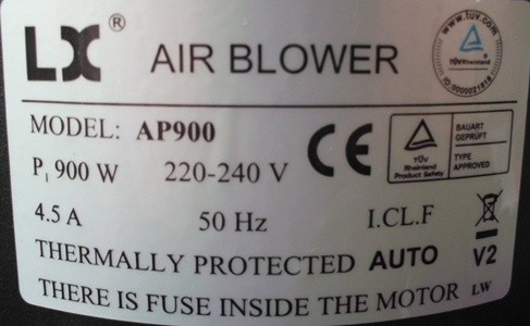 LX AP900 Lucht Pomp Blower voor Jacuzzi, spa en bubbelbad