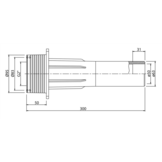 MTS wanddoorvoer / muurdoorvoer 300mm