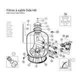 Hayward Topmount Filter Deksel klem ring GMX600NM