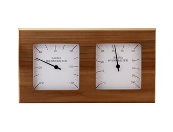 Combi Thermo Hygrometer vierkant Ceder