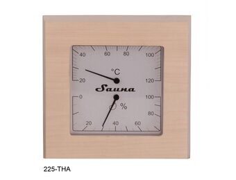 Sauna Thermometer en Hygrometer Vierkant Espen