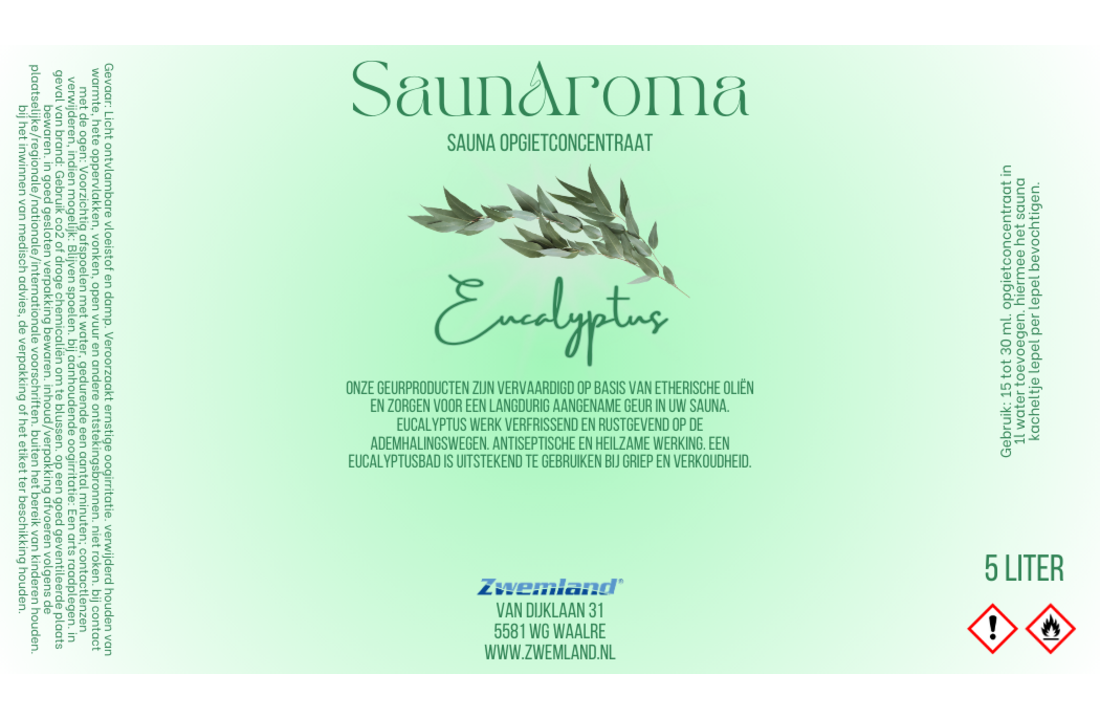 Sauna opgietmiddel Eucalyptus 5 Liter