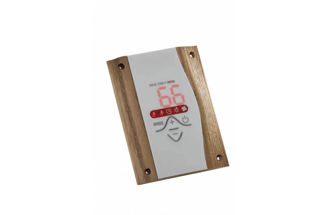Infraroodsauna Bedieningspaneel Licht Hout Wave Com4