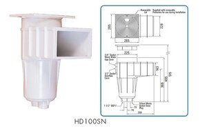 Certikin HD100 Skimmer voor Beton en Tegelbaden