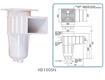 Certikin HD100 Skimmer voor Beton en Tegelbaden