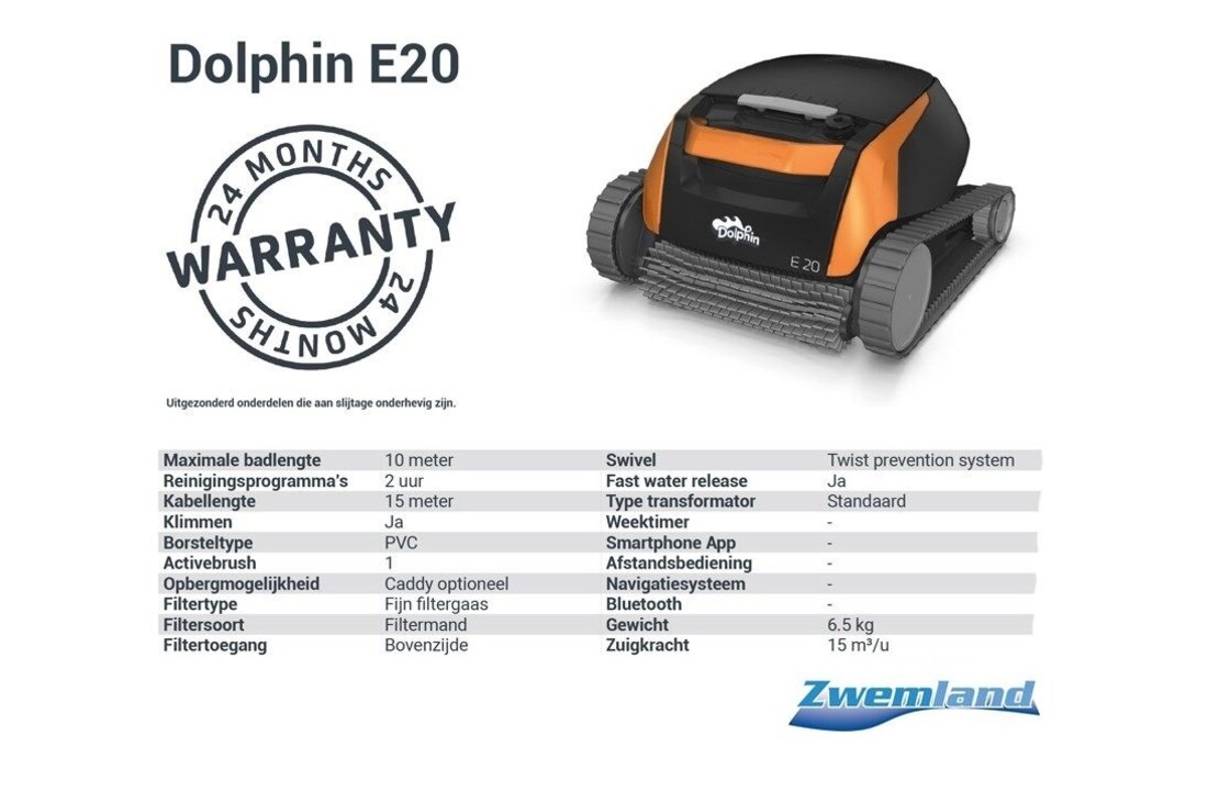 Dolphin E20 Zwembadrobot