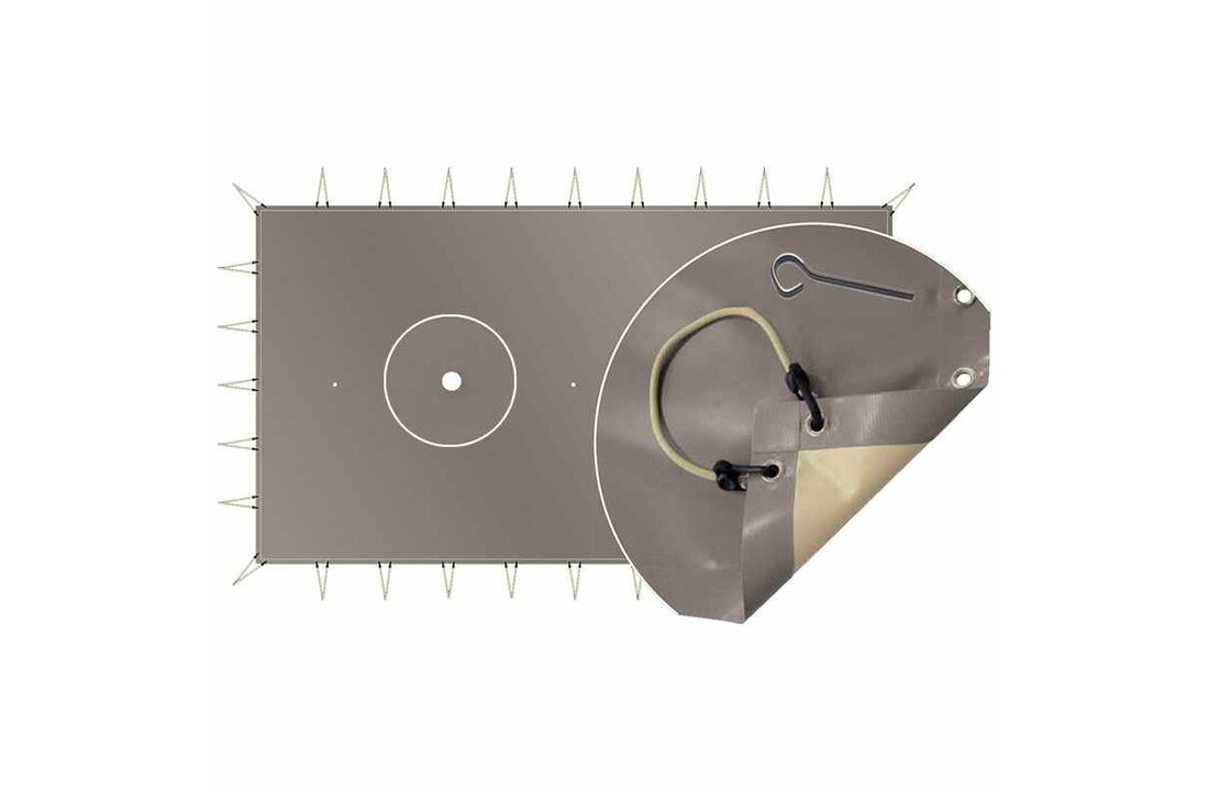 Zwembad Winterzeil PVC 550gr/m2 Skin Cold B-vormen