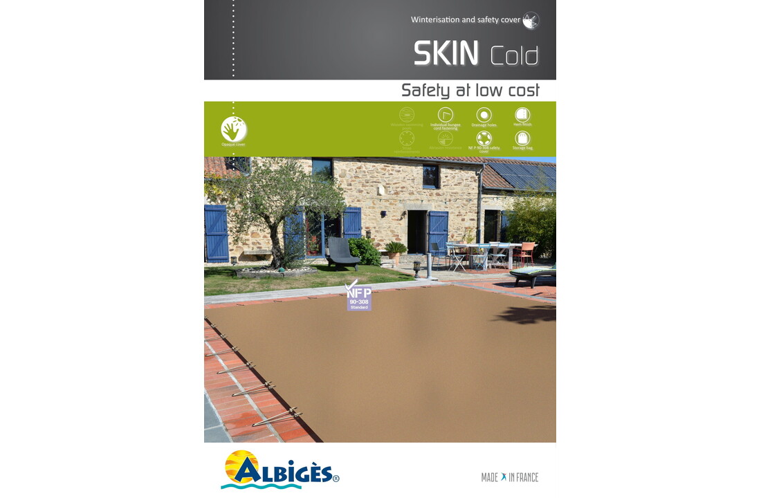 Zwembad Winterzeil PVC 550gr/m2 Skin Cold B-vormen