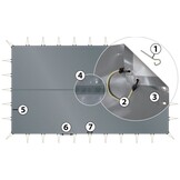 Zwembad Winterzeil PVC 550gr/m2 Skin Freeze A-vormen