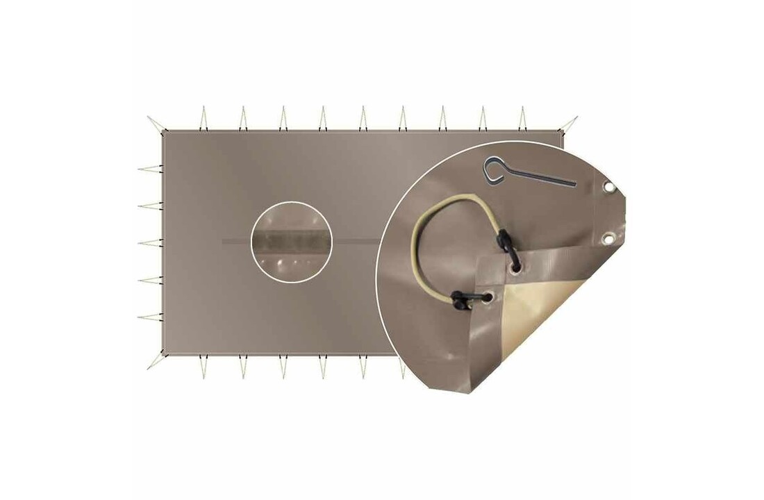 Zwembad Winterzeil PVC 550gr/m2 Skin Freeze B-vormen