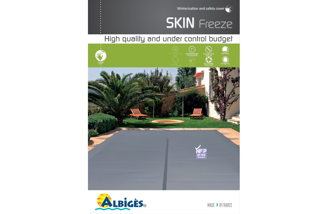 Zwembad Winterzeil PVC 550gr/m2 Skin Freeze C-vormen