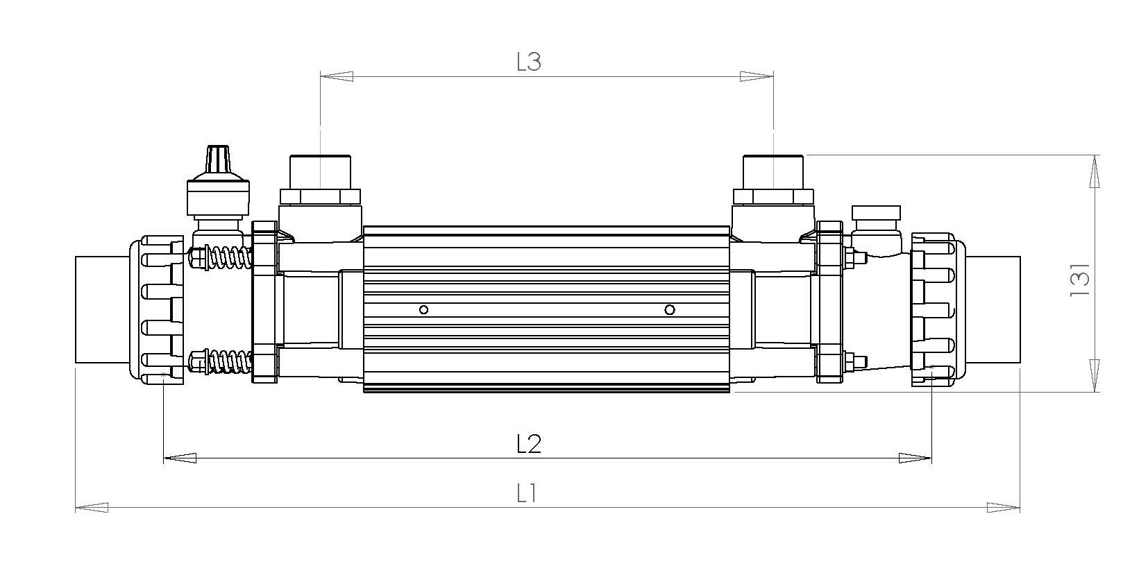 Zwembad Warmtewisselaar Elecro 122kW TITANIUM