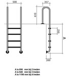 Standaard Zwembadtrap 4-treden AISI-304