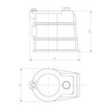 Instortanker voor Zwembadtrap met Diameter 43mm