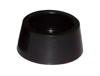 Zwembadtrap Rubber Dop Zwart - set van 2 stuks