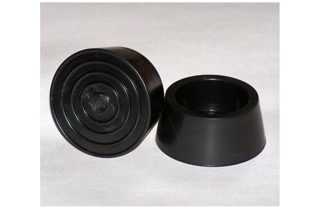 Zwembadtrap Rubber Dop Zwart - set van 2 stuks