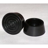 Zwembadtrap Rubber Dop Zwart - set van 2 stuks