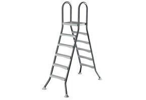Zwembadtrap A-Frame 5 + 5 Treden AISI 304