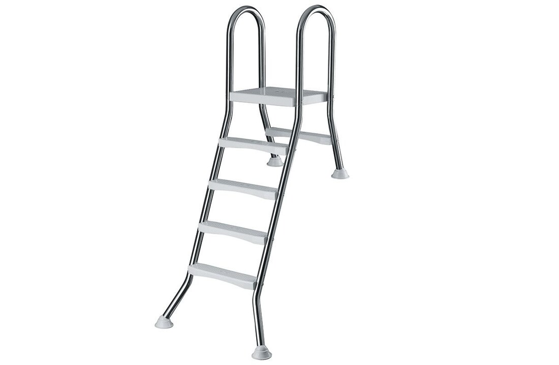 Zwembadtrap A-Frame 1 + 4 Treden AISI 304