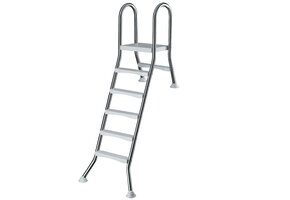 Zwembadtrap A-Frame 1 + 5 Treden AISI 304