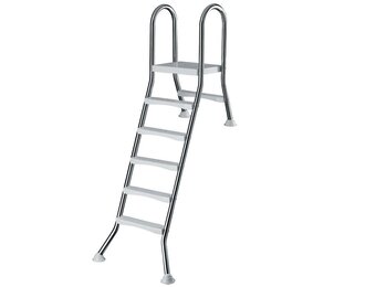Zwembadtrap A-Frame 1 + 5 Treden AISI 304