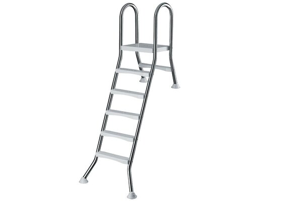 Zwembadtrap A-Frame 1 + 5 Treden AISI 304
