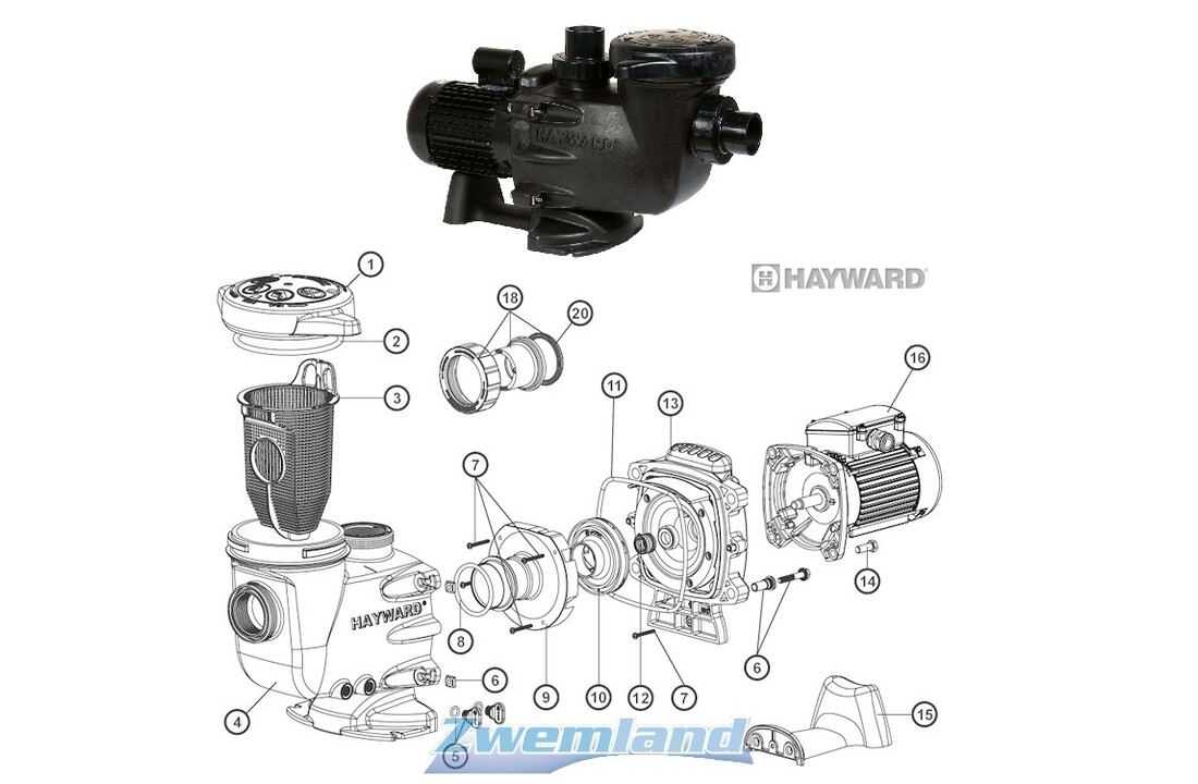 Hayward Max Flo II Pomp Koppelset Lijmverbinding 50mm SPX2700UNKIT50