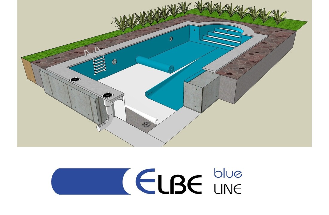 Elbe Anti Slip Zwembadfolie Classic - Adria Blauw
