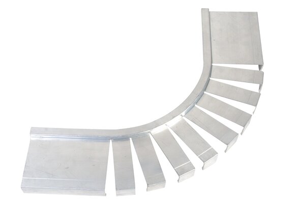 Zwembad Liner Hung Bocht Aluminium 50mm Horizontaal