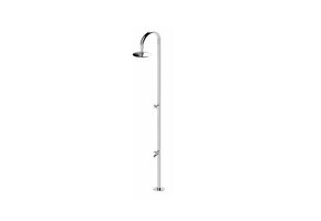 Eenvoudige RVS Buiten douche met voetspoeler